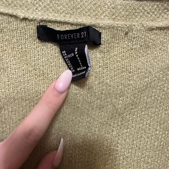 LIME Thick Sweater Cardigan 🐊 - Picture 3 of 3